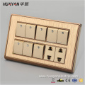 Most popular 8 switch 2 ways gold socket